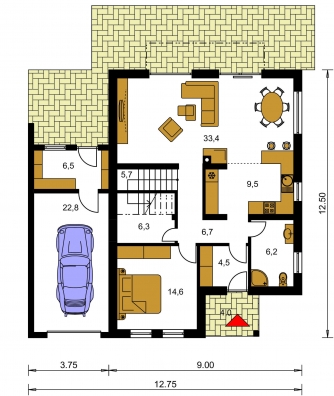 Floor plan of ground floor - STYL 2